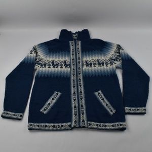Alpaca Sweater Full Zipper Long Sleeves Peru
